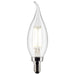 SATCO 5.5 Watt CA10 LED - Clear - Candelabra base - 90 CRI - 4000K - 120 Volt S21306