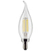 SATCO 5.5 Watt CA10 LED - Clear - Candelabra base - 90 CRI - 4000K - 120 Volt S21306