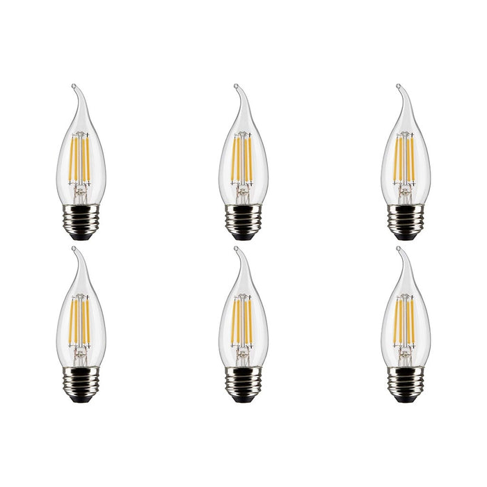 5.5W CA10 LED - Clear - Medium base - 90 CRI - 2700K - 120V - 6-Pack