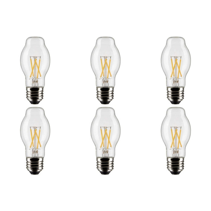 5W BT15 LED - Clear - Medium base - 90 CRI - 4000K - 120V  - 6-Pack