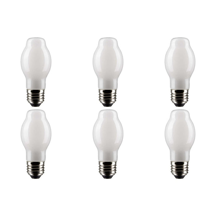 8W BT15 LED - White - Medium base - 90 CRI - 2700K - 120V - 6PK