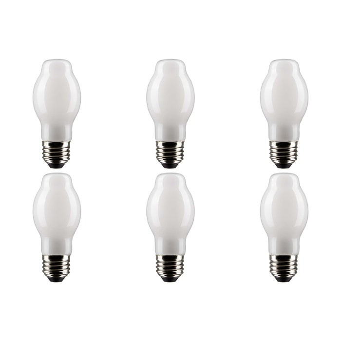 8 Watt BT15 LED - White - Medium base - 90 CRI - 4000K - 120 Volt - 6-Pack