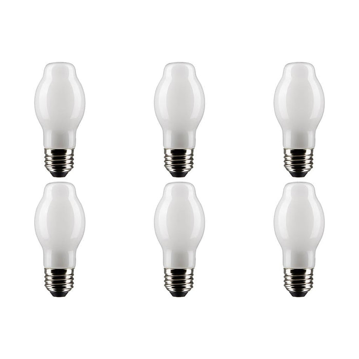 8W BT15 LED - White - Medium base - 90 CRI - 5000K - 120V - 6-Pack