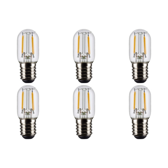 3W T6.5 LED - Clear - Intermediate base - 90 CRI - 3000K - 6-Pack