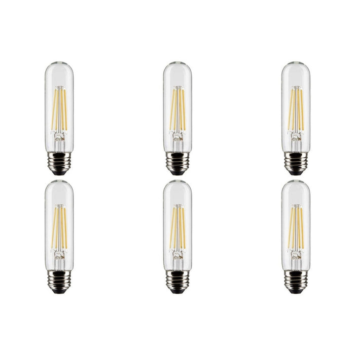 8W T10 LED - Clear - Medium base - 90 CRI - 3000K - 120V - 6PK