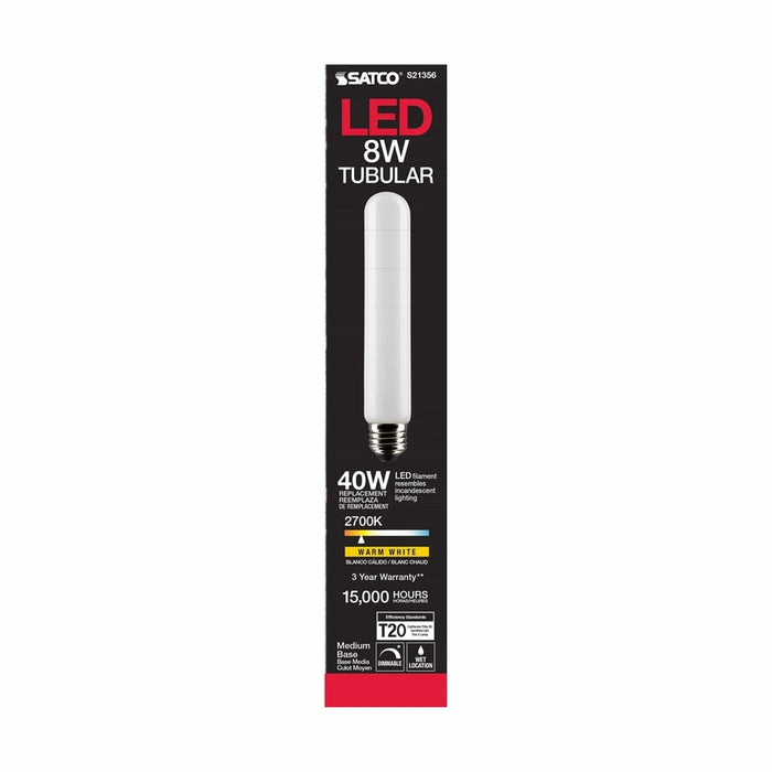 SATCO 8 Watt T9 LED - Frost - Medium base - 90 CRI - 2700K - 120 Volt S21356