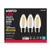 SATCO 4 Watt B11 LED - Clear - Medium base - 90 CRI - 2700K - 120 Volt - 3-Pack S21368