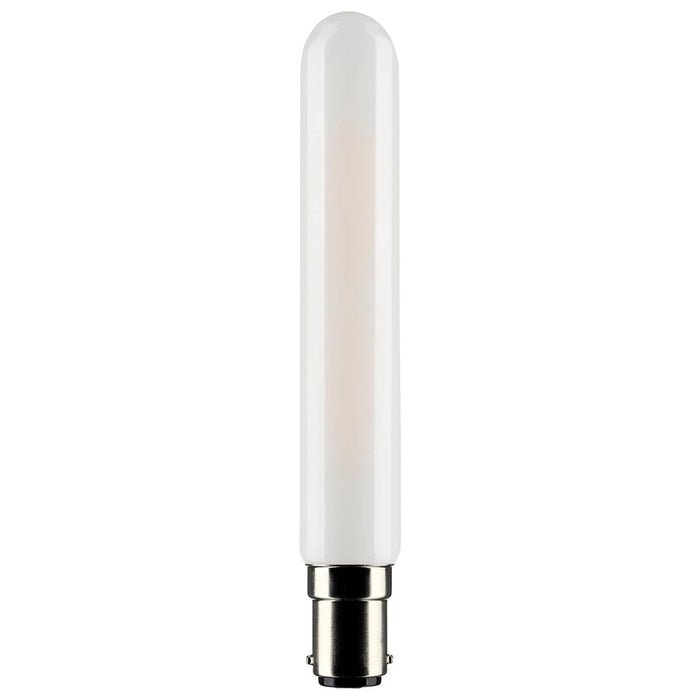 SATCO 4 Watt T6.5 LED - Frosted - Double Contact Bayonet Base - 3000K - 360 Lumens - 120 Volt S21376