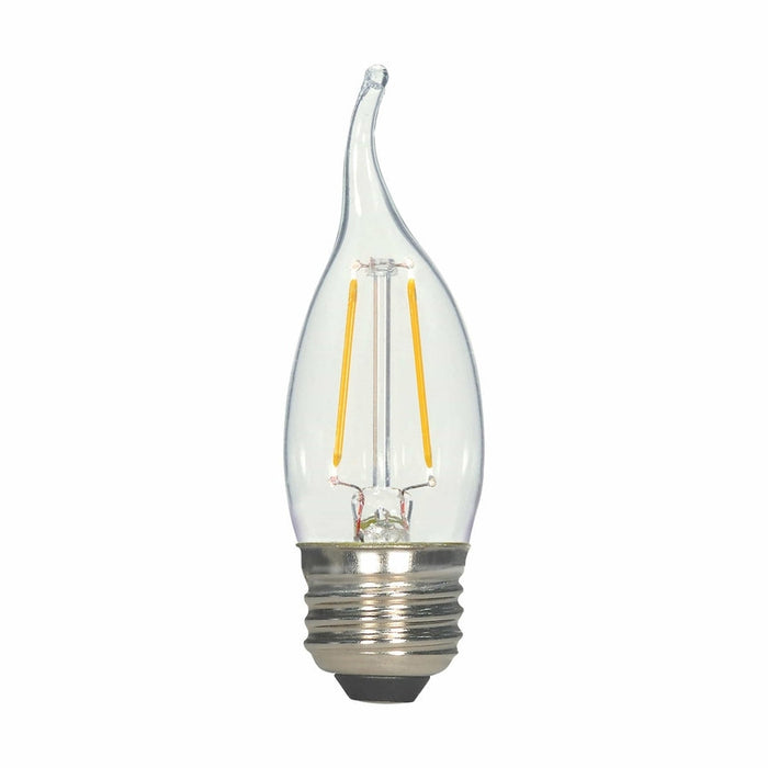 SATCO 2.5 Watt T6 LED - Amber - Candelabra base - 2000K - 150 Lumens - 120 Volt S21724