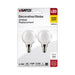 SATCO 4.5 Watt G16.5 LED - White - Candelabra Base - 2700K - 350 Lumens - 120 Volt - 2-Pack S21812