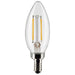 SATCO 3 Watt B11 LED - Clear - Candelabra Base - 2700K - 200 Lumens - 120 Volt - 2-Pack S21817