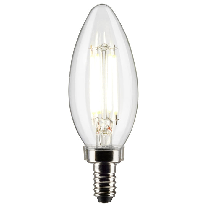 SATCO 5.5 Watt B11 LED - Clear - Candelabra Base - 2700K - 500 Lumens - 120 Volt - 2-Pack S21827