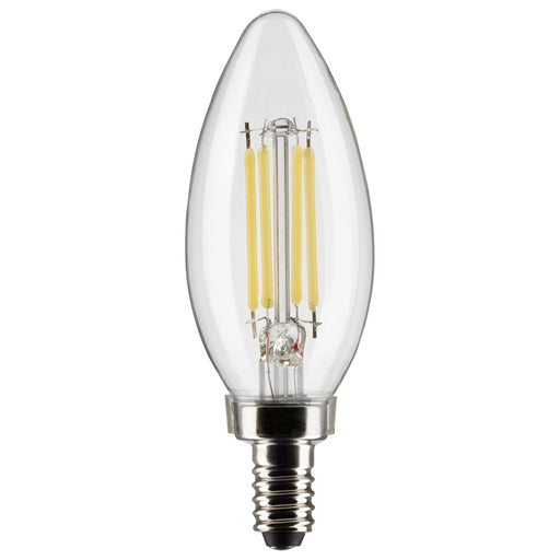 SATCO 5.5 Watt B11 LED - Clear - Candelabra Base - 2700K - 500 Lumens - 120 Volt - 2-Pack S21827