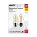 SATCO 5.5 Watt B11 LED - Clear - Medium Base - 2700K - 500 Lumens - 120 Volt - 2- Pack S21837