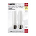 SATCO 5.5 Watt T10 LED - Frosted - Medium Base - 3000K - 450 Lumens - 120 Volt - 2-Pack S21864