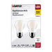 SATCO 5.5 Watt A15 LED - Frosted - Medium Base - 2700K - 450 Lumens - 2-Pack S21874