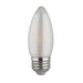 SATCO 2 Watt C11 LED - Satin Spun - Clear - Medium base - 2700K - 120 Lumens - 120 Volt - Carded S22703