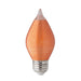 SATCO 4 Watt C15 LED - Satin Spun - Amber - Medium base - 2100K - 240 Lumens - 120 Volt - Carded S22712