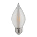 SATCO 4 Watt C15 LED - Satin Spun - Clear - Medium base - 2700K - 300 Lumens - 120 Volt - Carded S22713