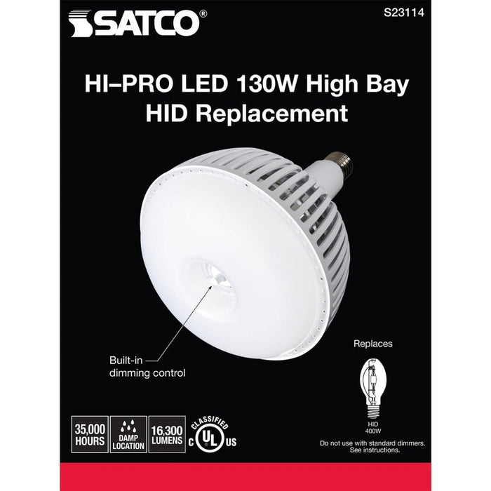 Hi-Pro 130 Watt - LED HID Replacement - 4000K - Mogul extended base - Type B Ballast Bypass - 120-277 Volt - Dimmable S23114