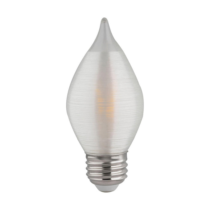 SATCO 4 Watt C15 LED - Satin Spun - Clear - Medium base - 2700K - 300 Lumens - 120 Volt S23413