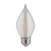 SATCO 4 Watt C15 LED - Satin Spun - Clear - Medium base - 2700K - 300 Lumens - 120 Volt S23413