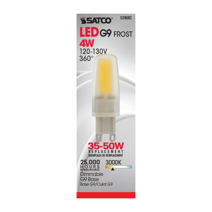 SATCO 4 Watt - JCD LED - Frost - 3000K - G9 base - 120-130 Volt - 20-Pack S28682-20