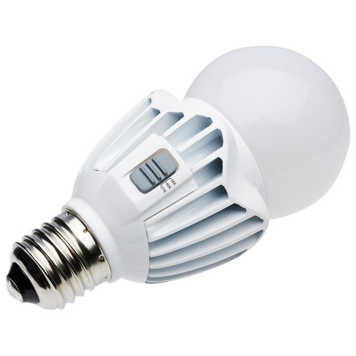 15 Watt LED A21 - High Lumen Output - 27K/40K/50K CCT Selectable - Medium Base - White Finish - 120V-277V - 12-Pack