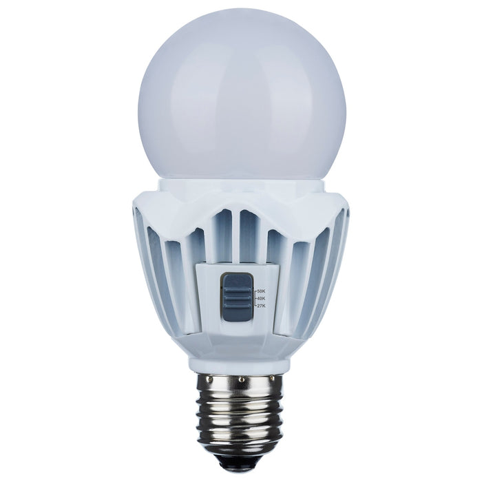 20 Watt LED A21 - High Lumen Output - 27K/40K/50K CCT Selectable - Medium Base - White Finish - 120V-277V - 12-Pack