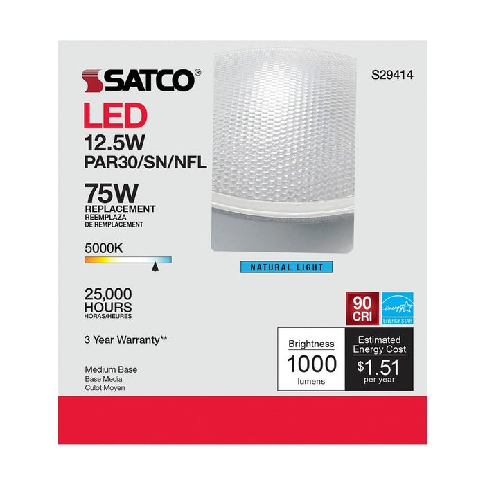 SATCO 12.5 Watt - PAR30SN LED - 5000K - 25 deg. Beam Angle - Medium base - 120 Volt S29414