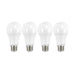 SATCO 9.5 Watt - A19 LED - Frosted - 4000K - Medium base - 220 deg. Beam Angle - 120 Volt - Non-Dimmable - 4-Pack S29558