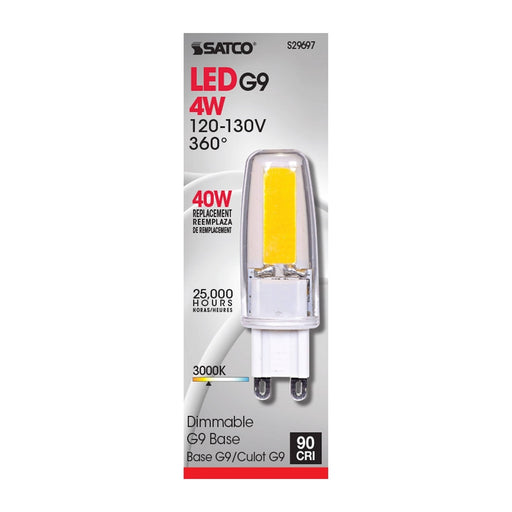 SATCO 4 Watt - JCD LED - 3000K - G9 base - 120-130 Volt - 90 CRI S29697