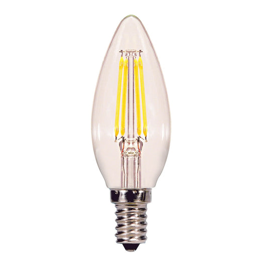 SATCO 4.5 Watt B11 LED - Clear - Candelabra base - 2700K - 350 Lumens - 120 Volt S29877