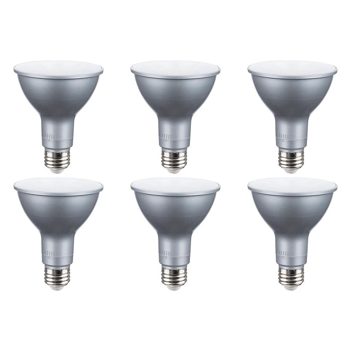 15 Watt PAR30LN High Lumen LED - Long Neck - 27K/30K/35K/40K/50K CCT Selectable - Medium Base - 120-277 Volt - 6-Pack