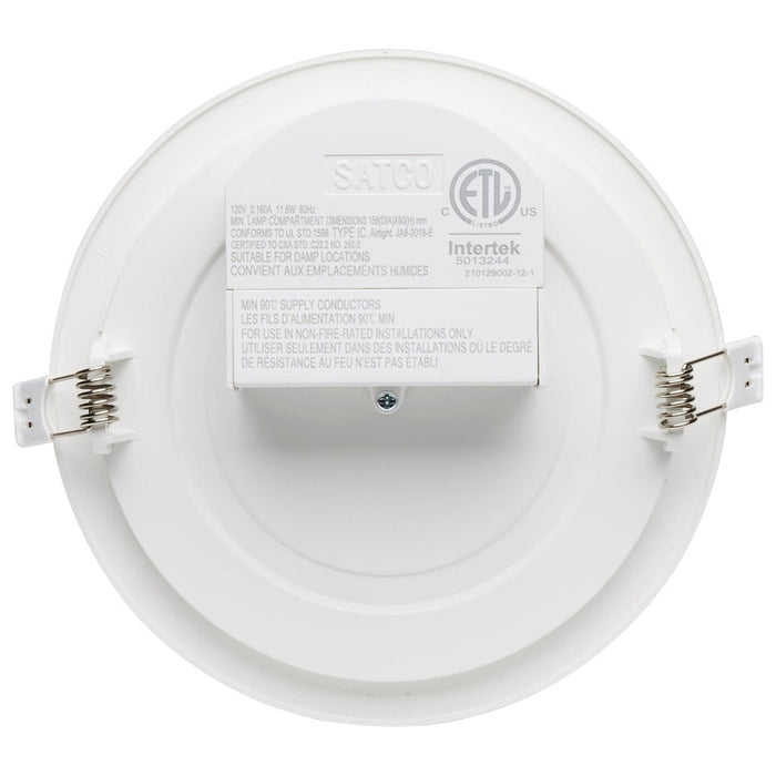 SATCO 11.6W LED 5-6" Downlight - Edge-lit - 2700K - 120 volt - Dimmable S39061