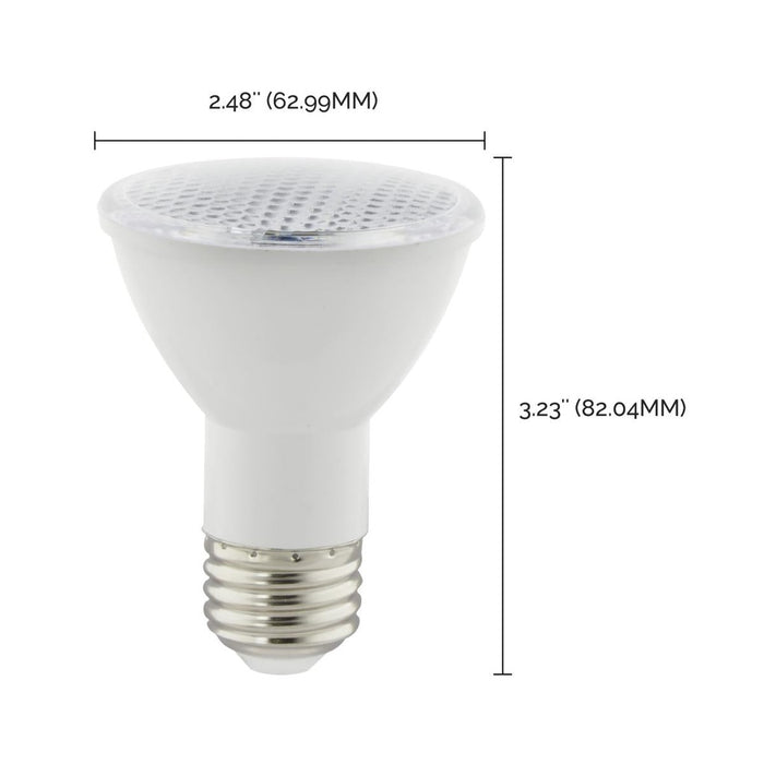 6.5 Watt - PAR20 LED - Amber color - 40 deg. Beam Angle - Medium base - 120 Volt - Turtle Friendly - 6-Pack