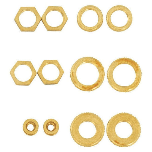 SATCO 12 ASST BRASS LOCKNUTS S70-153