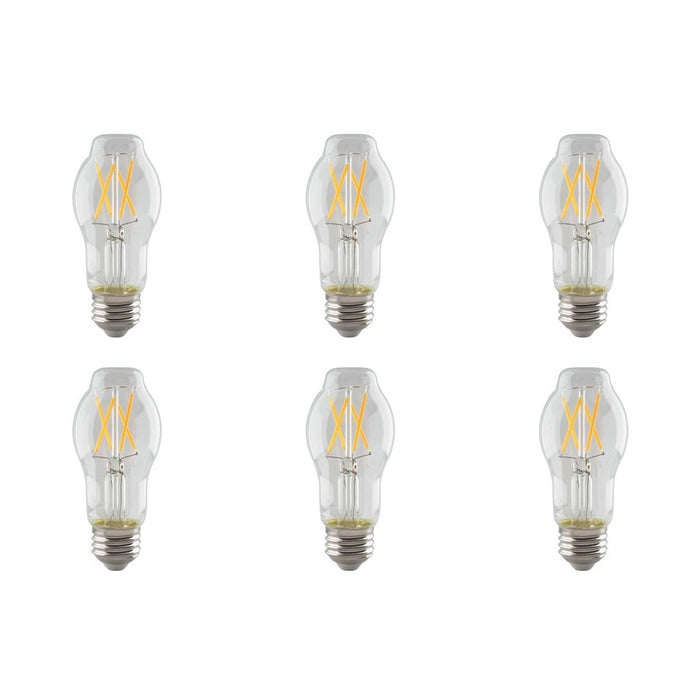 5.5W BT15 LED - Clear - Medium base - 2700K - 500 Lumens - 120V - 6-Pack