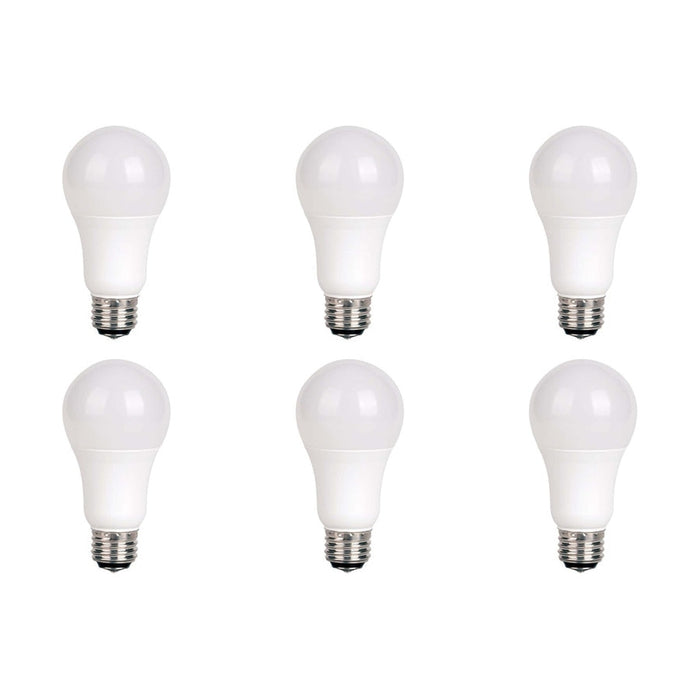 3W/9W/12W - A19 LED - 3-way - Frosted - 2700K - Medium base - 120V - 6-Pack