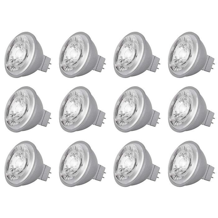 8W - LED MR16 - 5000K - 15 deg. beam spread - GU5.3 base - 12V AC/DC - 12-Pack