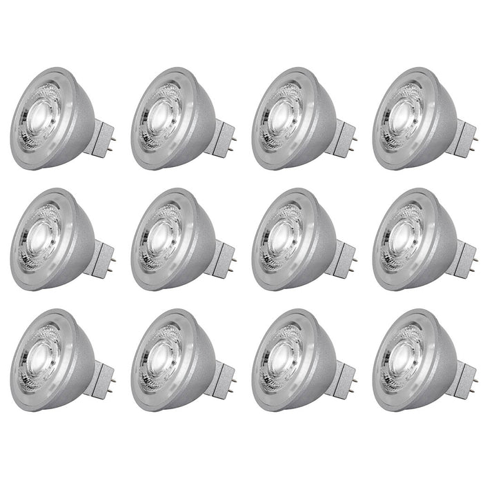 8W - LED MR16 - 3000K - 40 deg. beam spread - GU5.3 base - 12V AC/DC - 12-Pack