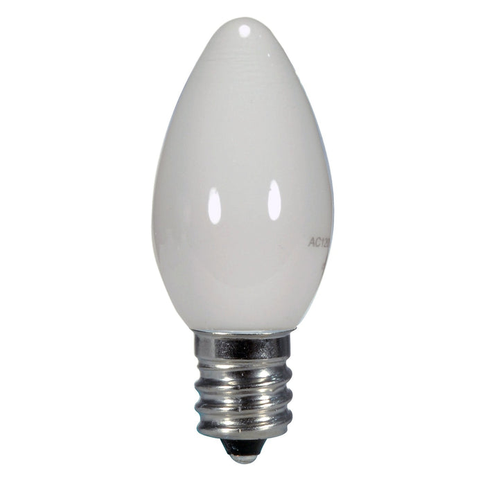 0.5 Watt LED - C7 - White - 2700K - Candelabra base - 120 Volt - Carded -  12 Pack