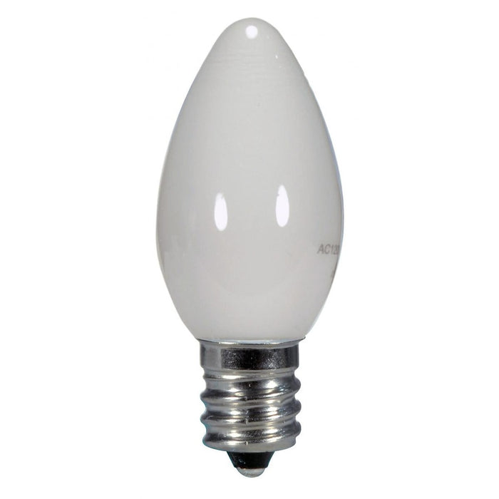 0.5 Watt LED - C7 - White - 2700K - Candelabra base - 120 Volt - Carded -  12 Pack