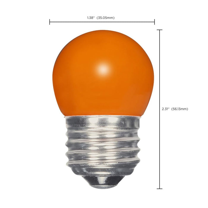 1.2 Watt LED - S11 - Ceramic Orange - Medium base - 120 Volt - Carded - 12-Pack