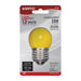 SATCO 1.2 Watt LED - S11 - Ceramic Yellow - Medium base - 120 Volt - Carded S9166