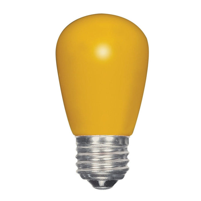 SATCO 1.4 Watt LED - S14 - Ceramic Yellow - Medium base - 120 Volt - Carded S9169