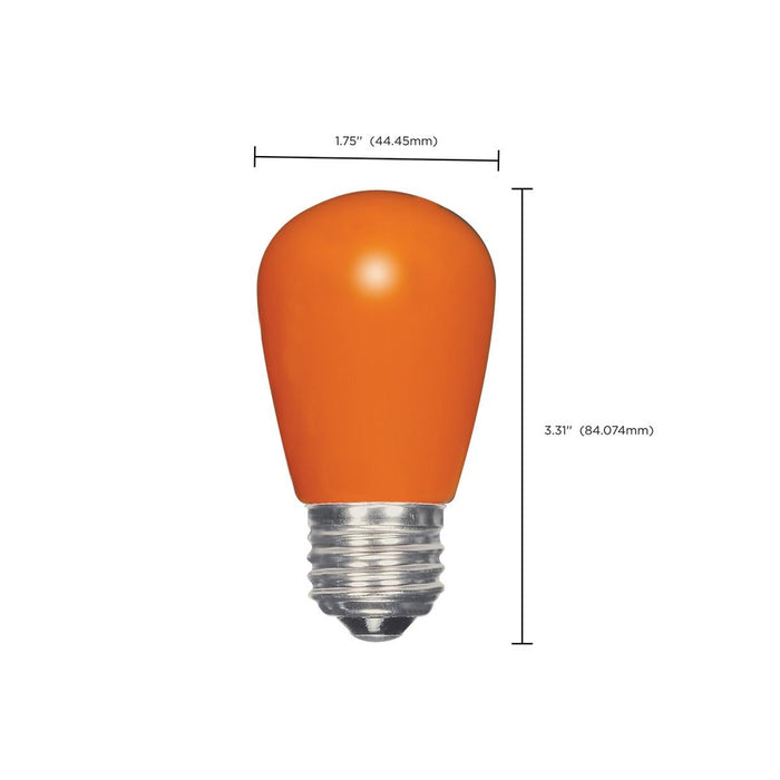 1.4 Watt LED - S14 - Ceramic Orange - Medium base - 120 Volt - Carded - 12-Pack