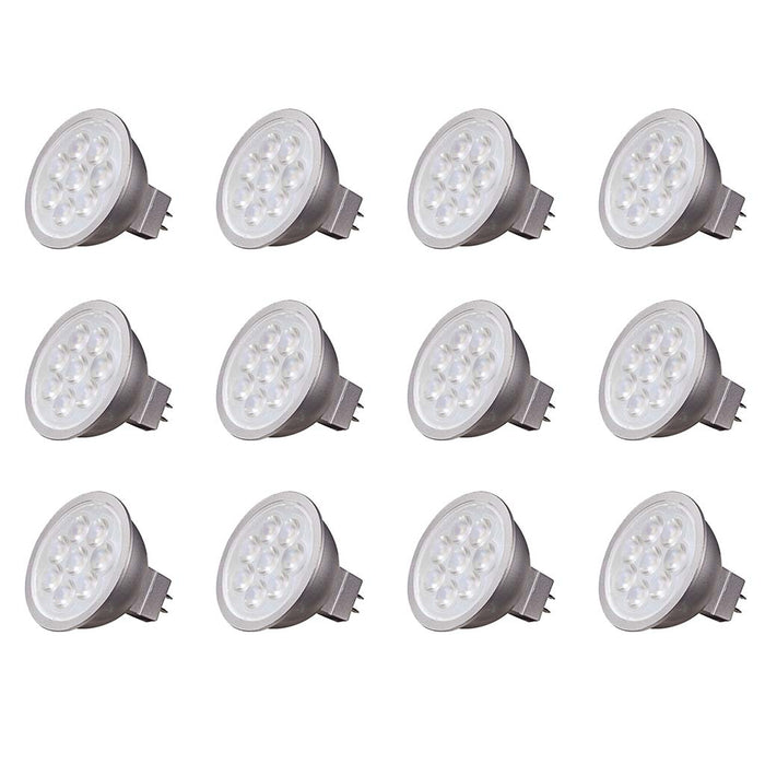 6.5W - LED MR16 LED - 2700K - 25 deg. Beam Angle - GU5.3 base - 12V AC/DC - 12 Pack