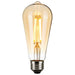 SATCO 7 Watt ST19 LED - Transparent Amber - Medium base - 2000K - 650 Lumens - 120 Volt S9579