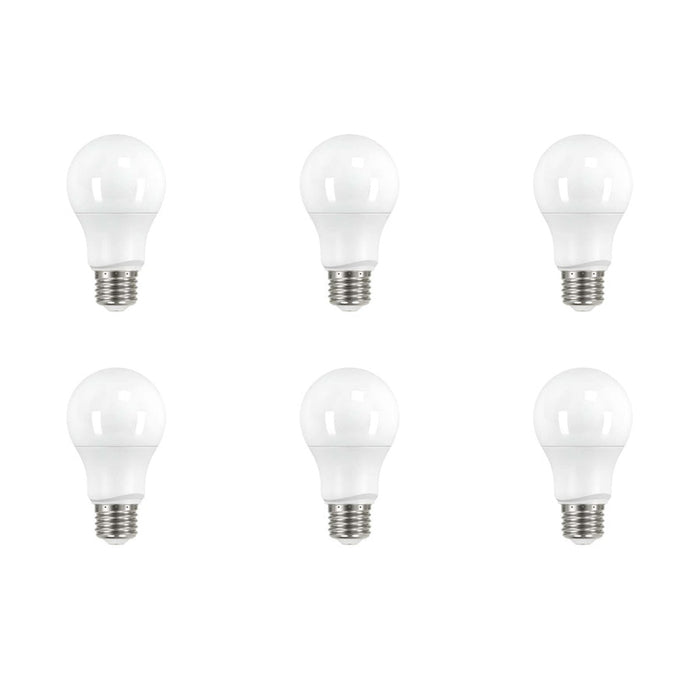 6W - A19 LED - Frosted - 5000K Medium base - 220 deg. Beam Angle - 120V - Non-Dimmable - 6PK